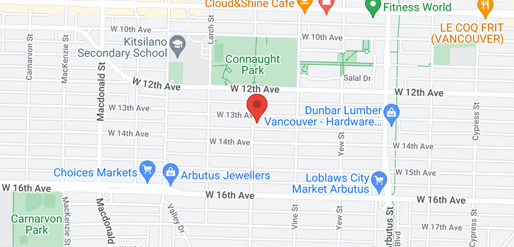 map of 2396 W 13TH AVENUE